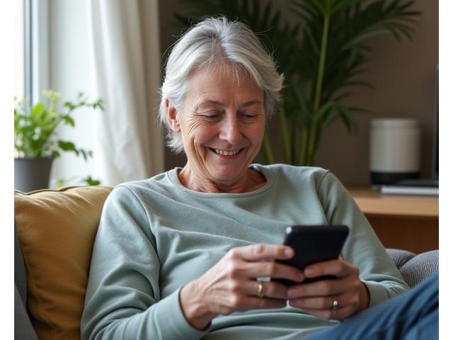 Person mindfully interacting with a smartphone, showing integration of wellness apps into daily life.